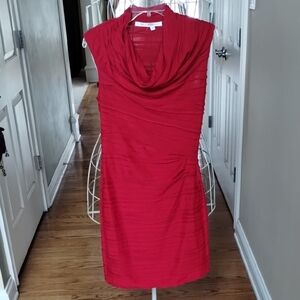 Max Studio Vibrant Red Midi Dress